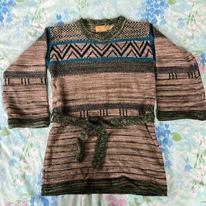Vintage Tie Waist Sweater - S/M (?) Not Itchy!